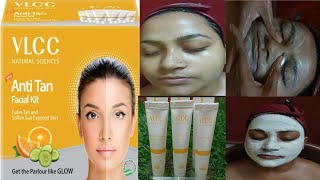 VLCC Anti Tan facial kit facial tutorial amp Honest review Salon style facial tutorial step by step [upl. by Tiler571]