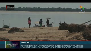 Water levels in Brazil reach critical historic lows [upl. by Rebecka426]