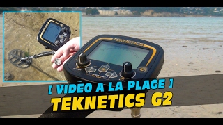 Détecteur de métaux Teknetics G2 à la plage sur sable mouillé [upl. by Zerla261]