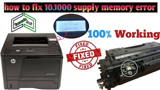 how to fix 101000 supply memory error in hp laserjet printer  tarowala tech [upl. by Hannon625]