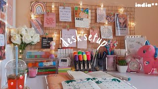 desk setup  stationary organization📚  under Rs500  india [upl. by Yorled]