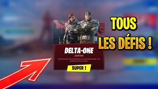 TOUTES les QUETES de DELTA ONE sur FORTNITE  récompense secrète [upl. by Dittman700]