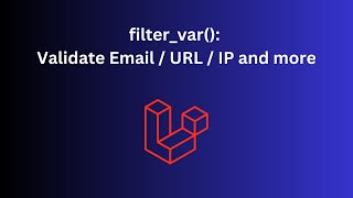 PHP filtervar 6 Laravel Examples [upl. by Eednas610]