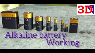 How Does Alkaline Battery Works  Dry Cell  3D Animation [upl. by Trefler58]