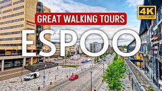 Walking Tour of the City Center of Espoo Finland  The Surprising City Next to Helsinki [upl. by Rebme]