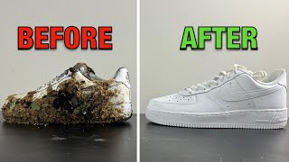 Cleaning The Dirtiest Nike Air Force 1s Ever [upl. by Ashman]