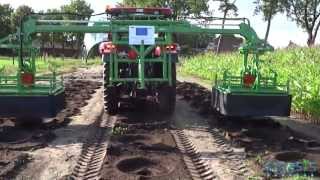 Perfect planting hole for Groasis Waterboxx with multiple capillary drill [upl. by Eilojne]