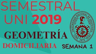 SEMESTRAL UNI SEMANA 1 PARTE 1 ACADEMIA CESAR VALLEJO 2019 [upl. by Nnylyma]