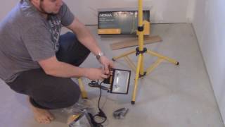 Unboxing The 1000 Watt Noma Halogen Tripod Worklight [upl. by Retlaw]