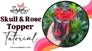 Gothic Glam 3D Skull and Rose Topper Tutorial – Craft a Stunning Accent for Your Creations [upl. by Davida]