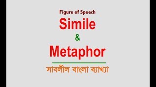 Simile and Metaphor  Figure of Speech with Bangla Explanation [upl. by Jeffcott]