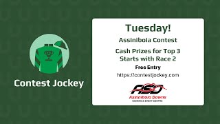 Assiniboia Downs Late Pick 4 Tuesday Sept 10th w Contest Jockey Launch [upl. by Sirenay]