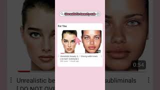 FIRST SHORT  Unrealistic beauty subsubliminal subliminals glowup manifestation adrianalima [upl. by Haland]