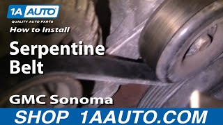 How to Replace Serpentine Belt 9904 GMC Sonoma [upl. by Reseda]