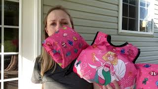 Review of the Chriffer Kids Swim VestLife Jacket  Floaties with Shoulder Harness Arm Wings [upl. by Eerhs995]