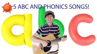 ABC Rock Song Plus 4 More ABC and Phonics Songs  Children Preschool Kindergarten [upl. by Aneles]