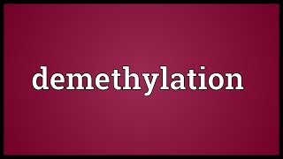 Demethylation Meaning [upl. by Etteragram]