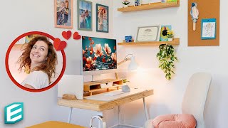 Small Room Desk Setup MAKEOVER  Surprising The Wife ❤️ 2024 [upl. by Arolf]