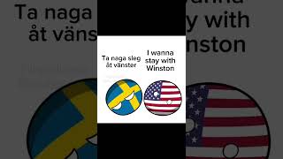 Sweden vs America Caramelldansen Misheard Lyrics countryballs polandball fyp foryou fypage [upl. by Nedyaj]