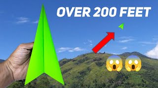 Paper Planes 200 FEET How To Make Paper Airplane That Flies Far [upl. by Asetal]