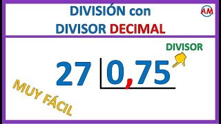 📌 DIVISIÓN con DECIMALES en el DIVISOR  Super fácil 😎  Ejercicio N° 5 [upl. by Janos334]