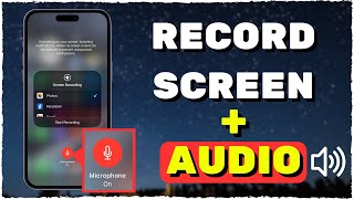 iPhone Screen Recorder WITH AUDIO SOUND Tutorial I iPhone 15141312 [upl. by Yanrahs]