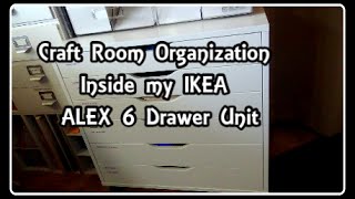 Craft Room Organization IKEA ALEX 6 Drawer Unit [upl. by Phelgon387]