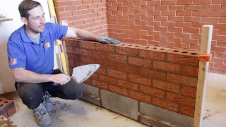 How To Lay Bricks For Beginners Using a line [upl. by Urdna292]