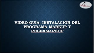 Instalación del programa SciELO Markup y RegexMarkup [upl. by Bernadene125]