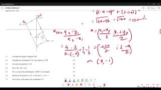 ANALYTICAL GEOMETRY GRADE 10 EXAM QUESTION  PAST PAPER [upl. by Chaille]