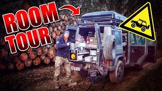 GKlasse ROOMTOUR  4x4 Camper Ausbau Wohnmobil Vanlife  GKlasse Umbau 008  Fritz Meinecke [upl. by Ettenej]