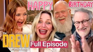 Drew Barrymores Surprise Birthday Special David Letterman Cameron Diaz Steven Spielberg amp More [upl. by Aritak]