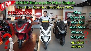 HONDA MOTORCYCLE PRICE UPDATE PHILIPPINES OCTOBER 2024 [upl. by Kevin77]