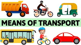 Means of transport  Means of transport for kids  Mode of transportation  means of transportation [upl. by Ronyar]