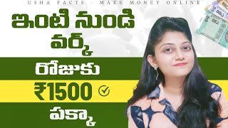 Work From Home గా నెలకు ₹ 45000  Biggest Part Time Online Work ushafacts [upl. by Eegnat]