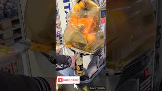 Freshly Squeezed Orange Juice Machine 100 Natural at Selver Estonia orangejuice juicemachine [upl. by Lohman]