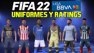 FIFA 22  Liga MX  Uniformes y Ratings [upl. by Kenrick]