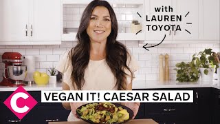 Creamy Vegan Caesar Salad  Vegan It With Lauren Toyota [upl. by Eerdna]