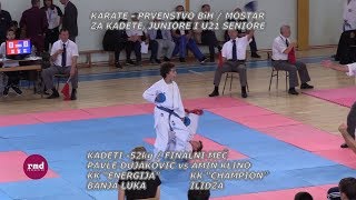 KARATE  PAVLE DUJAKOVIC vs AMIN KLINO 80  prvenstvo BiH [upl. by Nikola177]