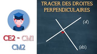 Comment tracer des droites perpendiculaires   CE2 CM1 CM2  Petits Savants [upl. by Brigid]