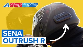 Sena OutrushR flipfront motorcycle helmet and intercom review  Sportsbikeshop [upl. by Ibbed]