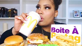 MCDONALDS MCFIRST MUKBANG  aaron piqué par une abeille [upl. by Sucramed]