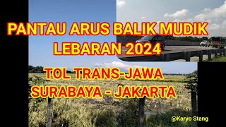 Pantau Arus Balik Mudik Tol TransJawa [upl. by Eislrahc]