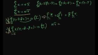 Deriving Least Squares Estimators  part 3 [upl. by Bathsheeb]