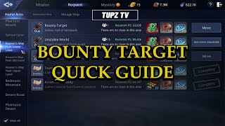 MIR 4  BOUNTY TARGET  REQUEST MISSION QUICK GUIDE [upl. by Portland220]