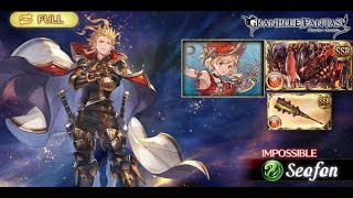 GBF Seofon Raid Blue chest Full Auto 4 turns Monk Class Version M3 Grid [upl. by Stauder]