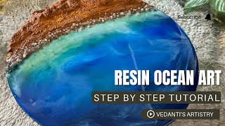 Ocean Resin Art Tutorial  Realistic Waves and Top Epoxy Techniques [upl. by Nueormahc329]