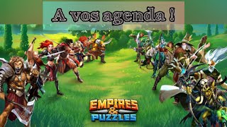 A vos agenda Calendrier février 2024 Empires and Puzzles [upl. by Khalid]