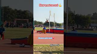 Women pole vault💪 jumperaj shorts youtubeshorts [upl. by Eislel]