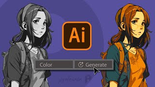 🤖Aplicar color con IA en Illustrator [upl. by Cinemod]